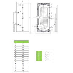 Kombinuotas  boileris Dražice OKCE 200NTRR 2.2 kW