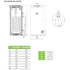 Netiesioginio šildymo boileris Dražice OKC 100NTR