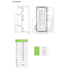 Netiesioginio šildymo boileris Dražice OKC 200NTR BP