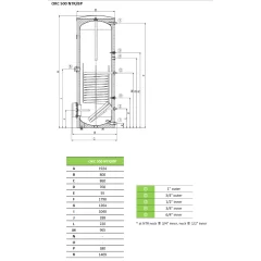 Netiesioginio šildymo boileris Dražice OKC 500NTR BP