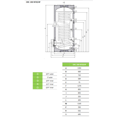 Netiesioginio šildymo boileris Dražice OKC 200NTR HP