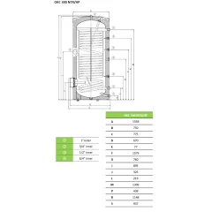 Netiesioginio šildymo boileris Dražice OKC 300NTR HP
